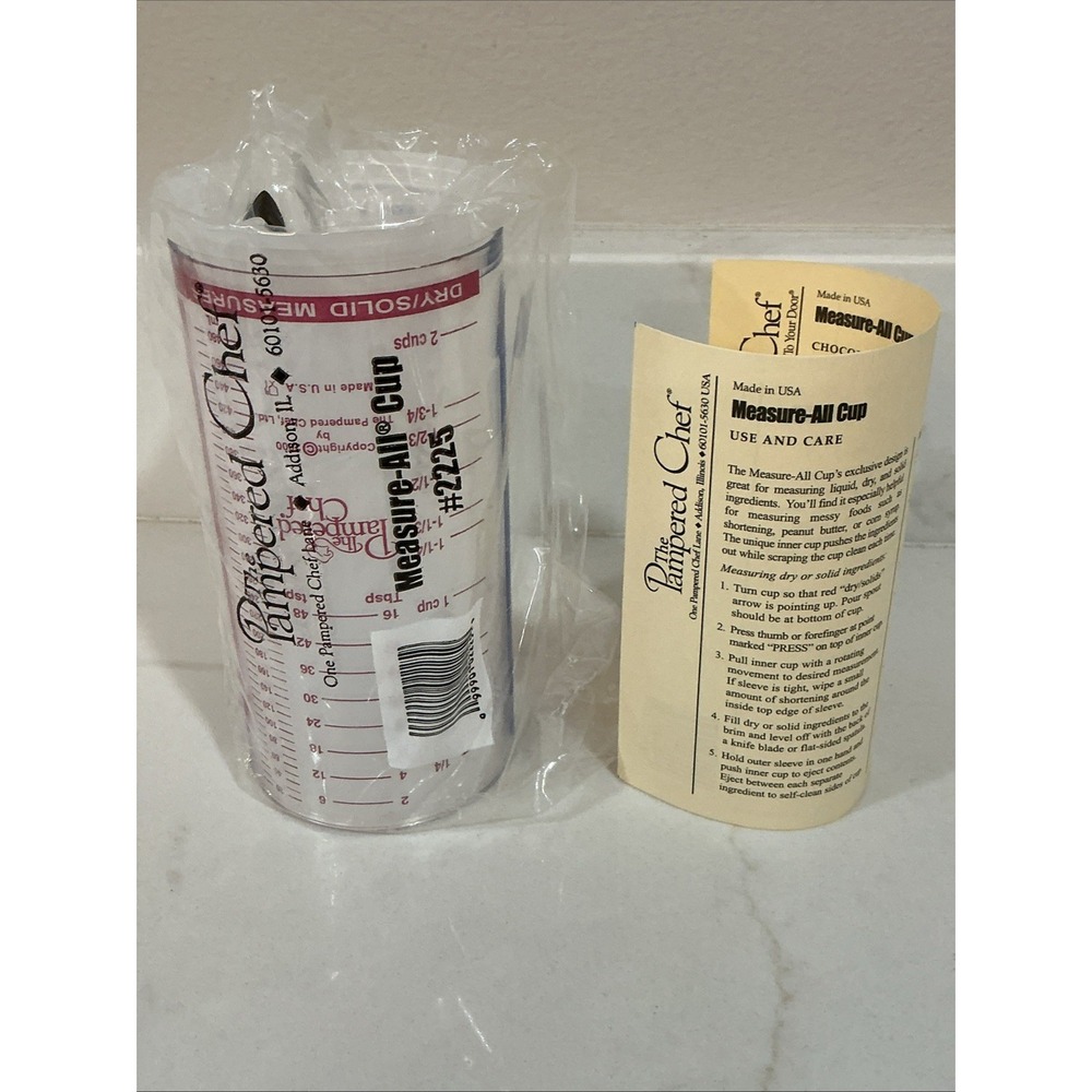 Pampered Chef Measure-All Cup #2225 – 2 Cup Wet/Dry - New in the Package
